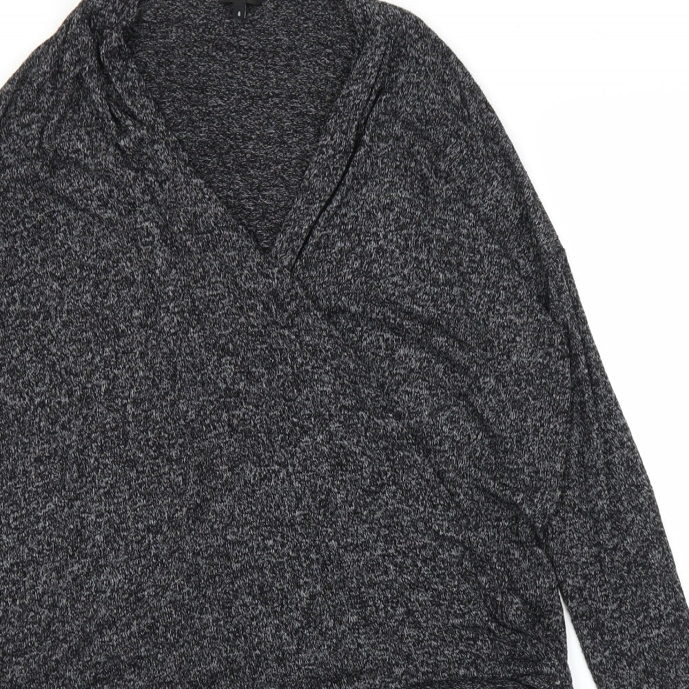 Womens UK Size 8 River Island Grey Basic Blouse