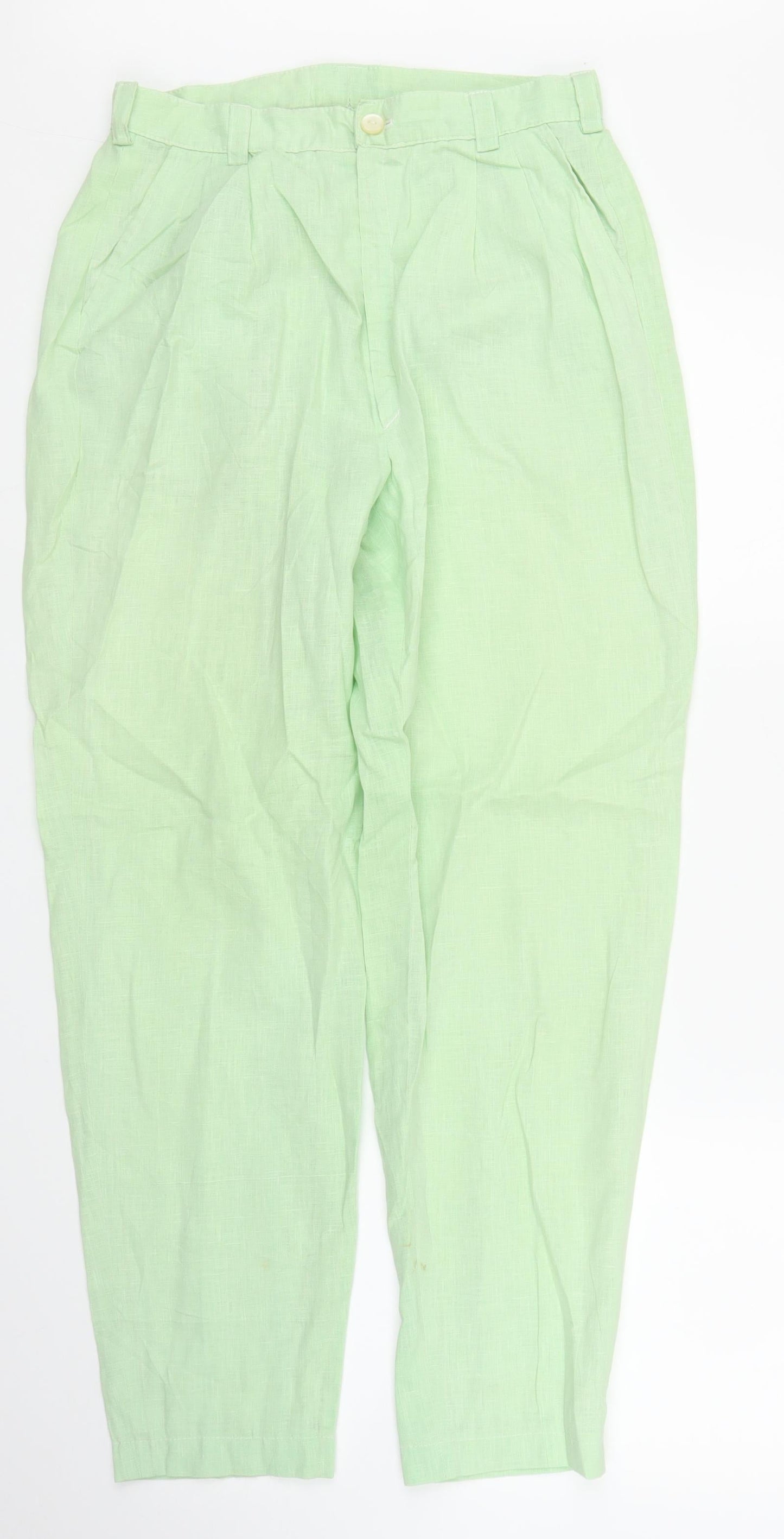 Womens UK Size M Preworn Regular Fit Bloomer Green Trousers