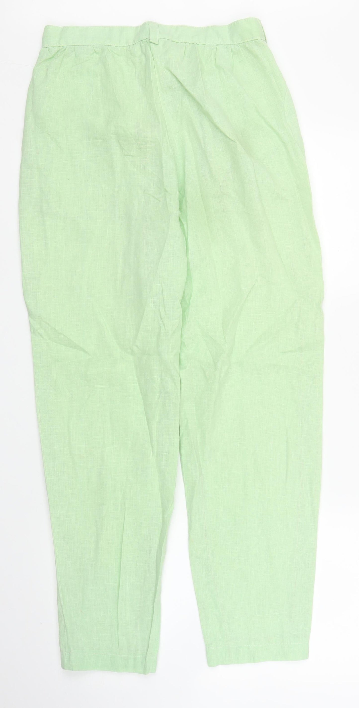 Womens UK Size M Preworn Regular Fit Bloomer Green Trousers