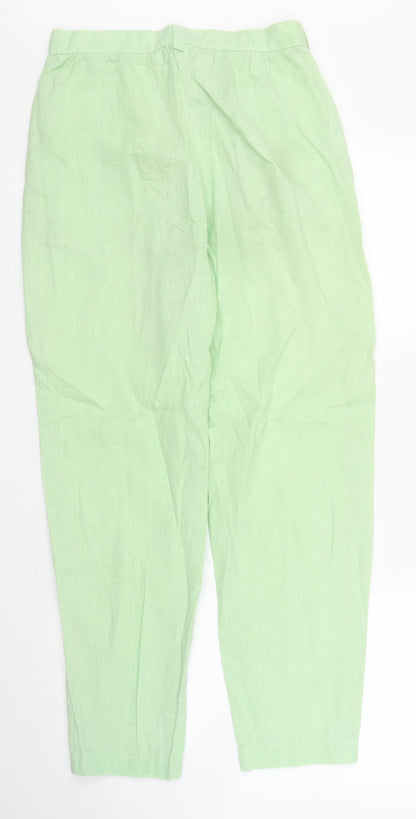 Womens UK Size M Preworn Regular Fit Bloomer Green Trousers
