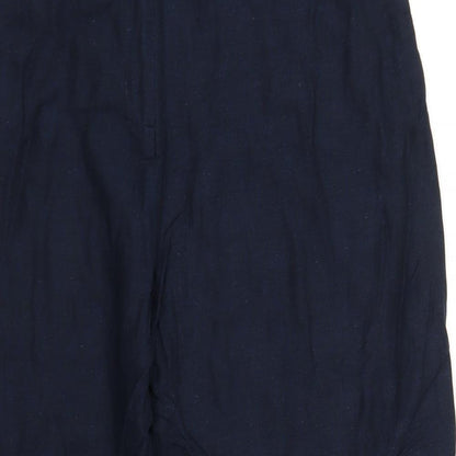 Womens UK Size 18 Casual Comfort Regular Fit Capri Blue Trousers