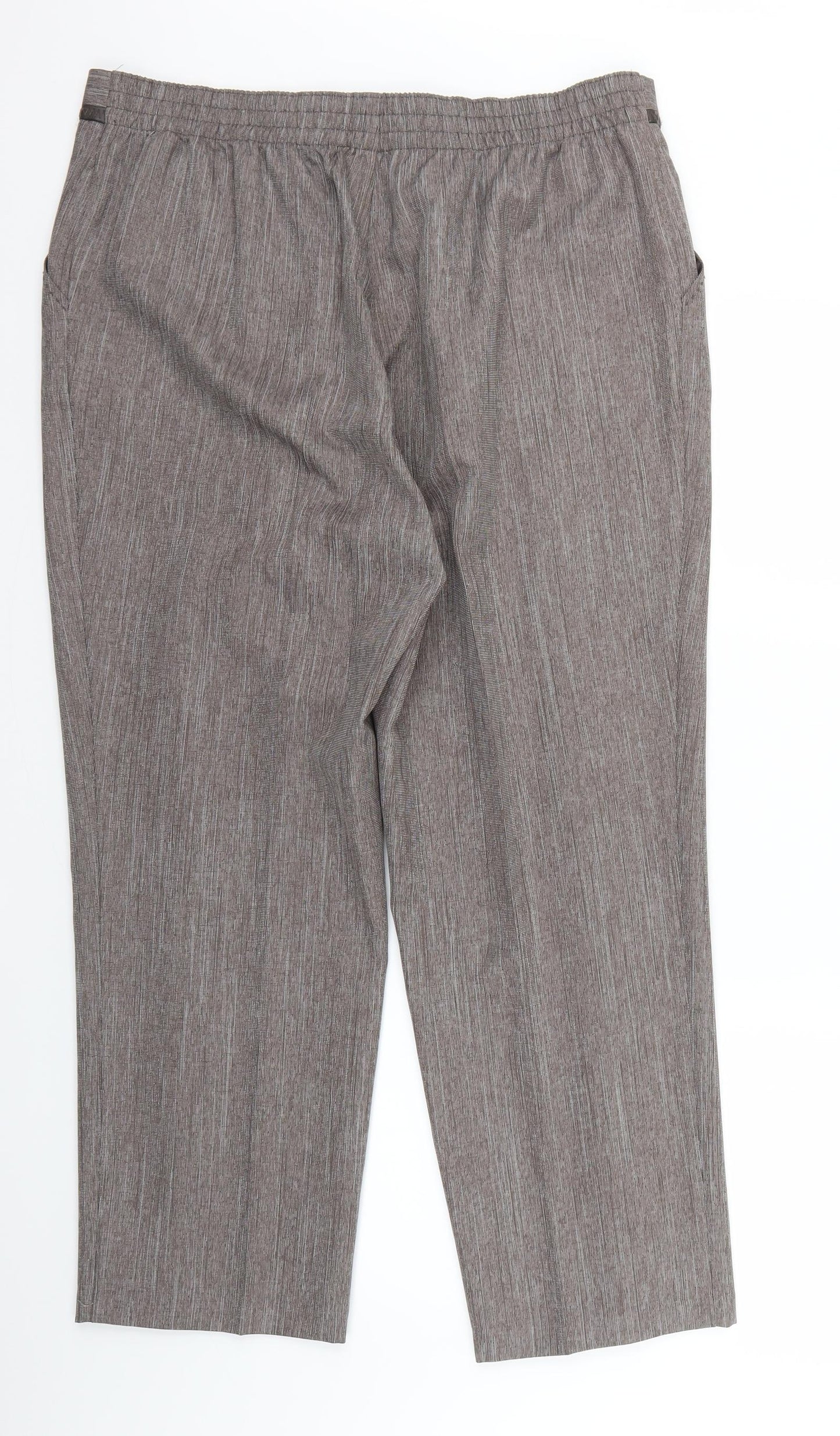 Womens UK Size 16 Marks and Spencer Regular Fit Chino Brown Trousers