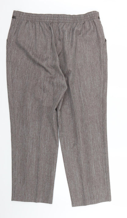 Womens UK Size 16 Marks and Spencer Regular Fit Chino Brown Trousers