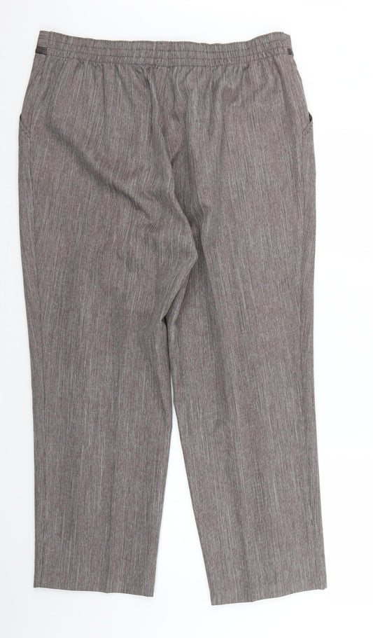 Womens UK Size 16 Marks and Spencer Regular Fit Chino Brown Trousers