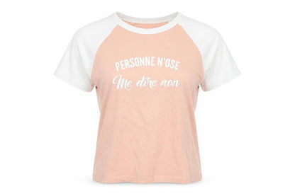 Womens UK Size S Jennyfer Pink Basic T-Shirt