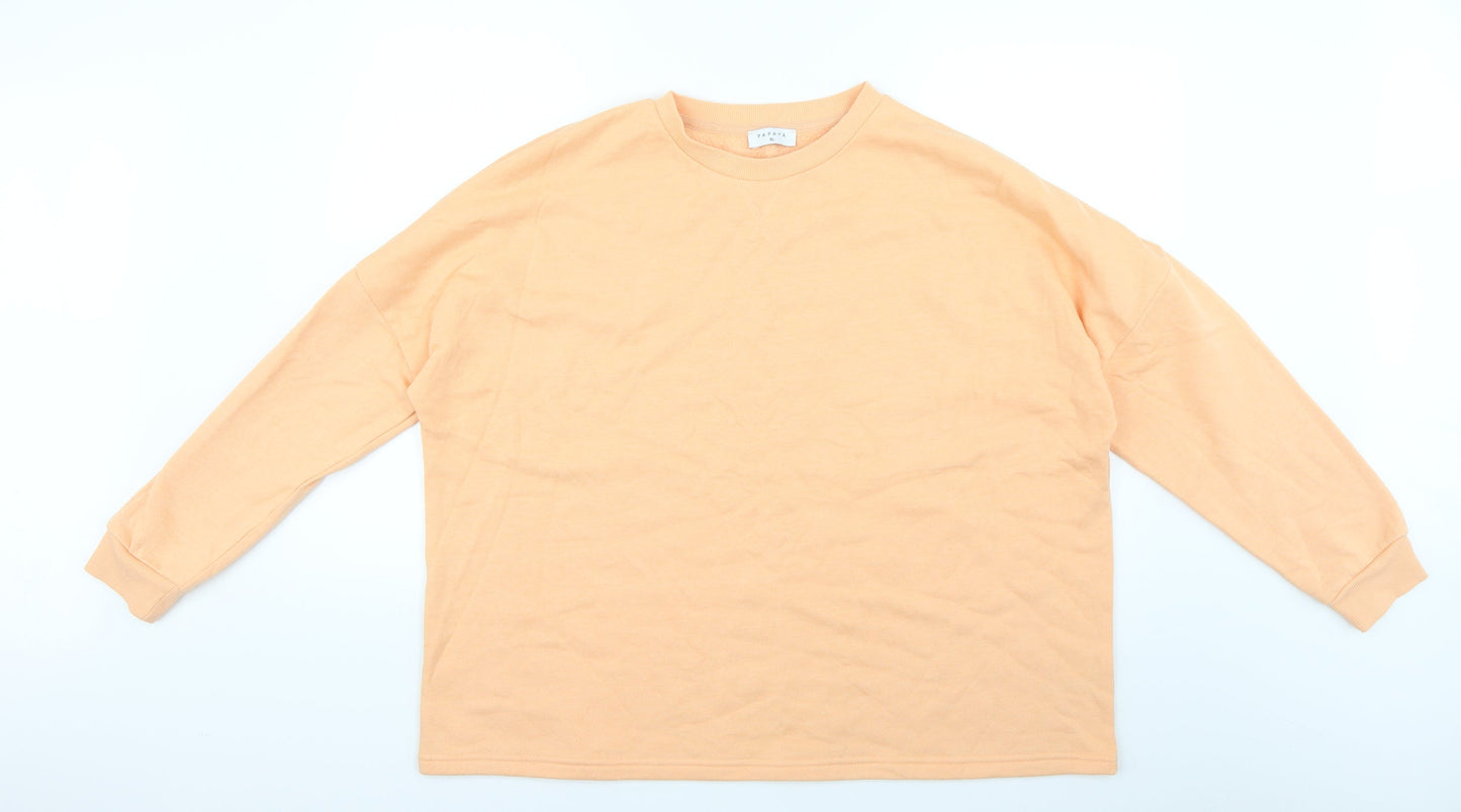 Papaya Mens Orange   Pullover Jumper Size XL