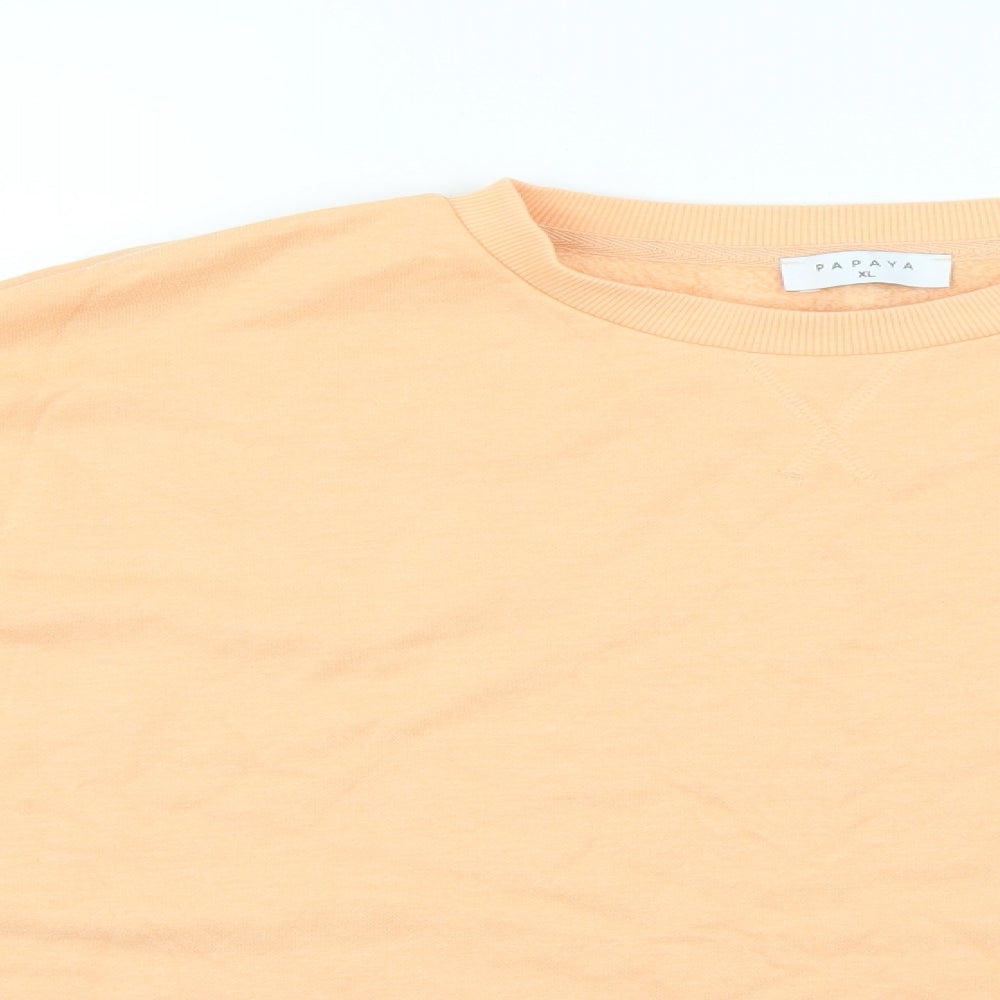 Papaya Mens Orange   Pullover Jumper Size XL