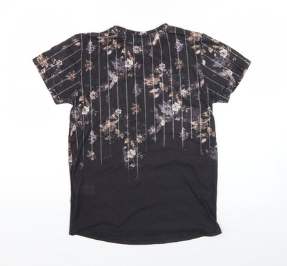 Primark Girls Brown Floral  Basic T-Shirt Size 11-12 Years