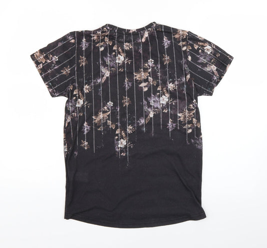 Primark Girls Brown Floral  Basic T-Shirt Size 11-12 Years
