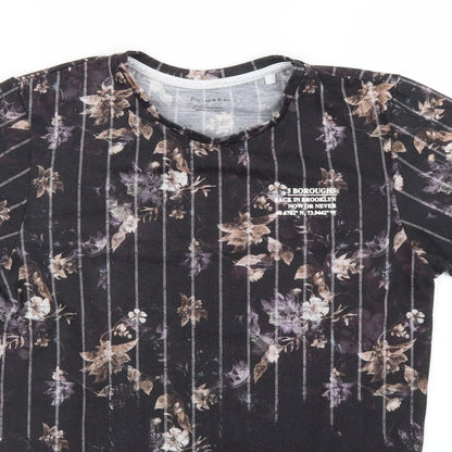 Primark Girls Brown Floral  Basic T-Shirt Size 11-12 Years