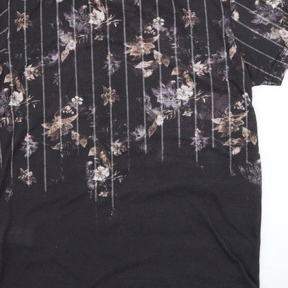 Primark Girls Brown Floral  Basic T-Shirt Size 11-12 Years