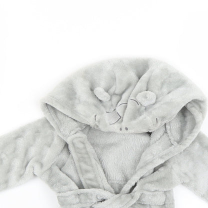 Tesco Baby Grey Geometric  Babydoll Robe Size 12-18 Months