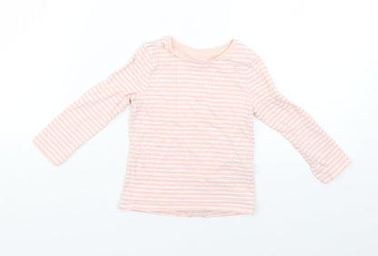 F&F Baby Pink Striped  Basic T-Shirt Size 12-18 Months