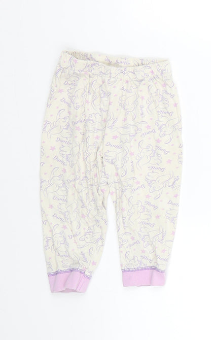 Disney Baby Purple Geometric  Cropped Trousers Size 12-18 Months