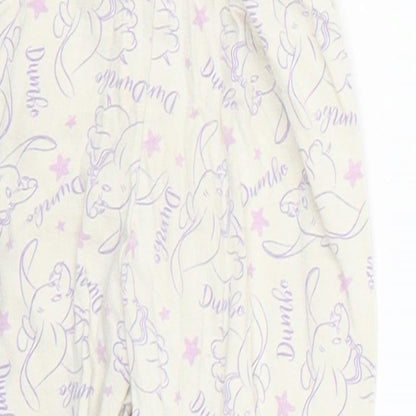 Disney Baby Purple Geometric  Cropped Trousers Size 12-18 Months