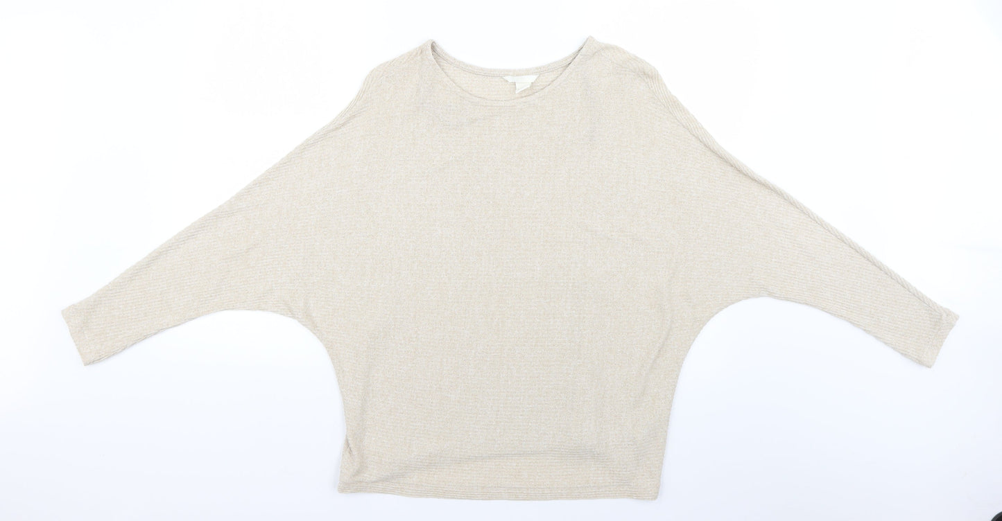 Womens UK Size S H&M Beige Pullover Jumper