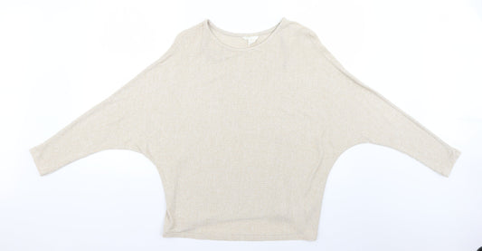Womens UK Size S H&M Beige Pullover Jumper