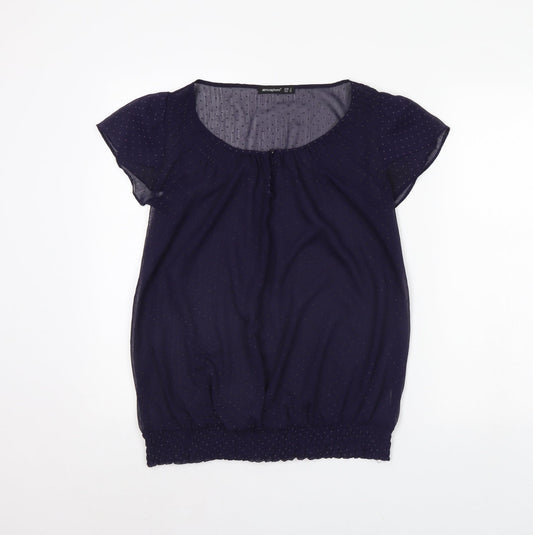 Womens UK Size 8 Atmosphere Blue Basic Blouse