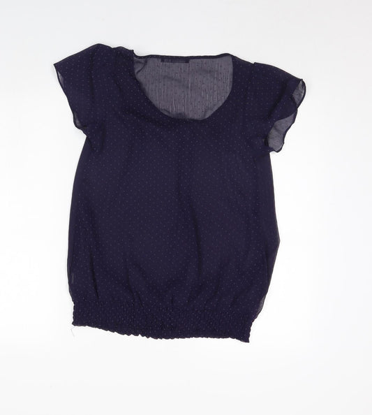 Womens UK Size 8 Atmosphere Blue Basic Blouse