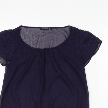 Womens UK Size 8 Atmosphere Blue Basic Blouse