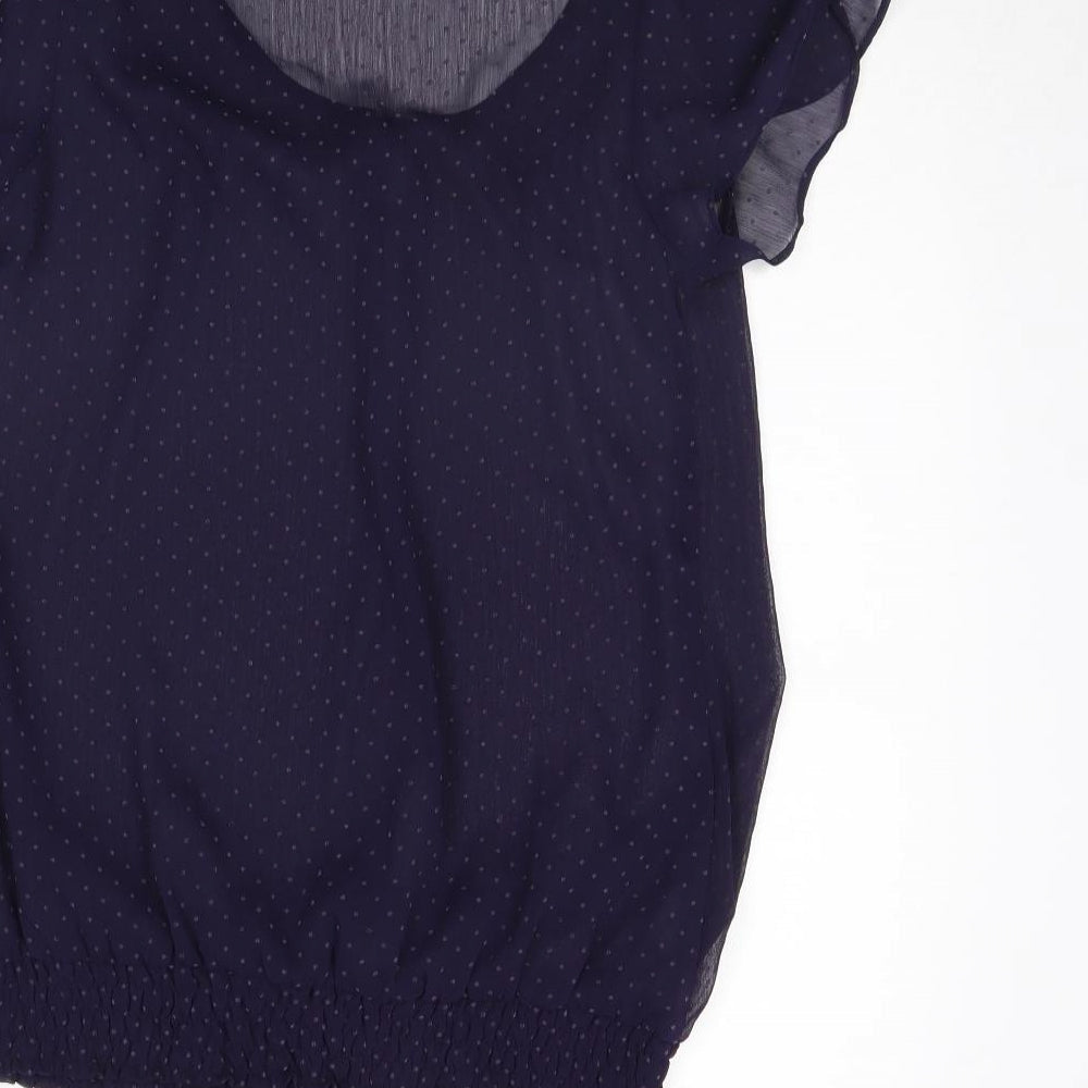 Womens UK Size 8 Atmosphere Blue Basic Blouse