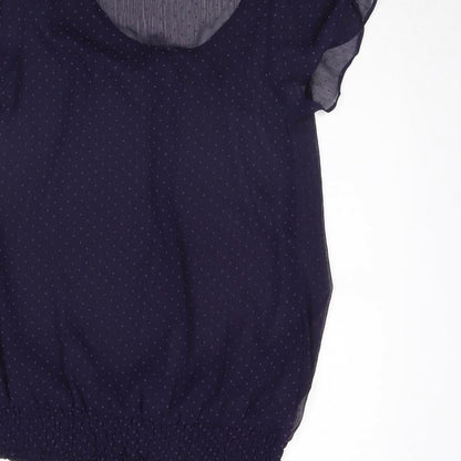 Womens UK Size 8 Atmosphere Blue Basic Blouse
