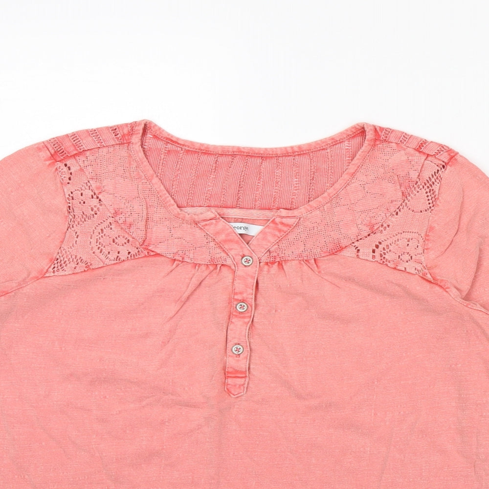 George Womens Pink   Basic Blouse Size 10