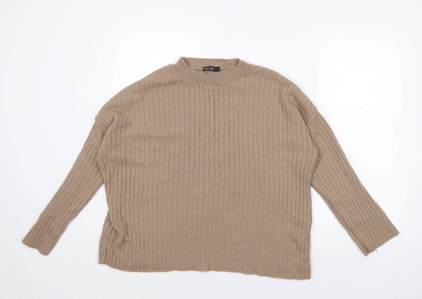 Womens UK Size 12 Nasty Gal Brown Pullover Jumper