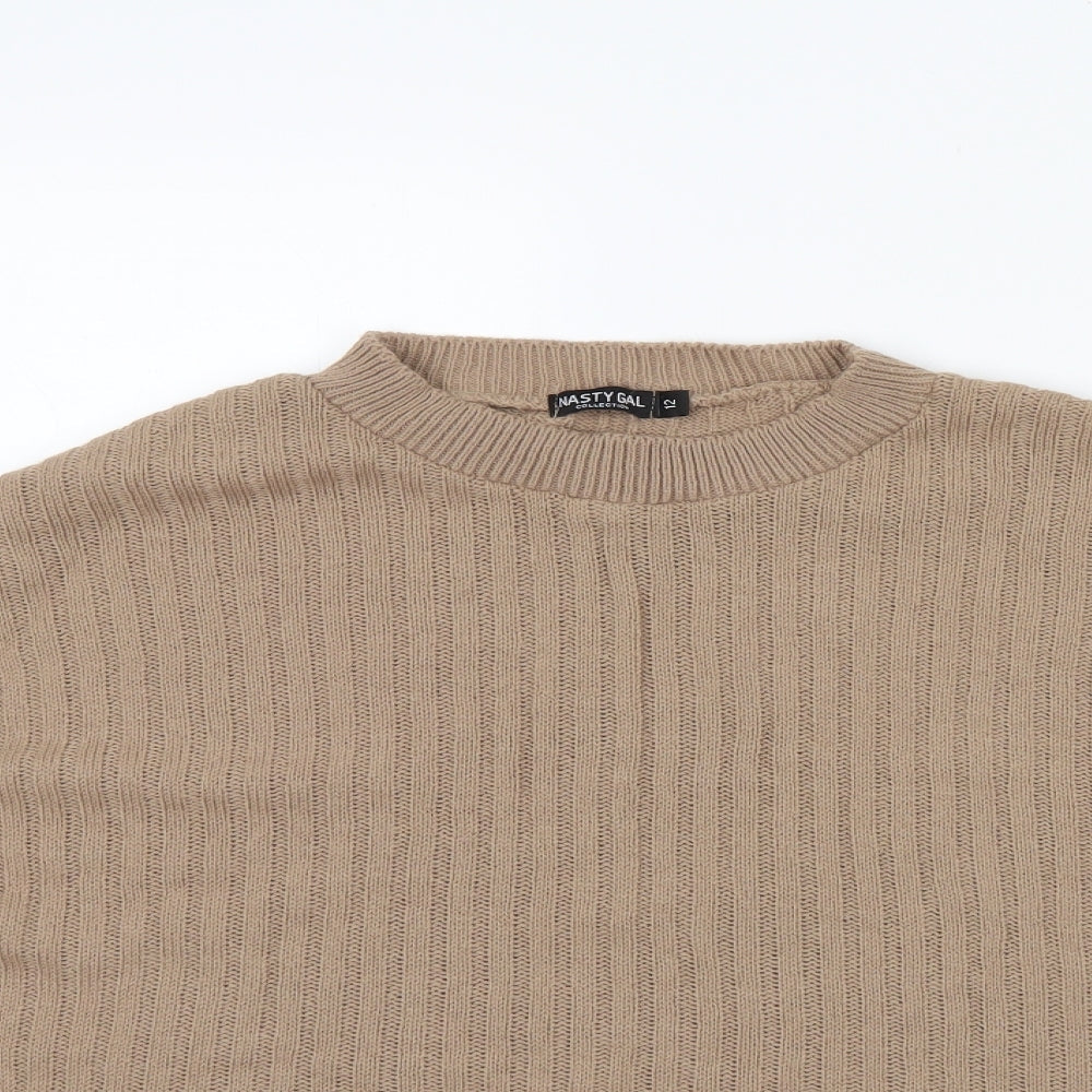 Womens UK Size 12 Nasty Gal Brown Pullover Jumper