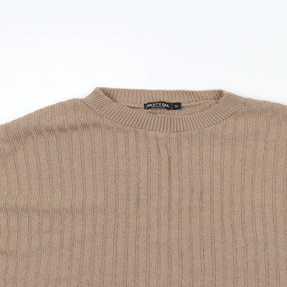 Womens UK Size 12 Nasty Gal Brown Pullover Jumper