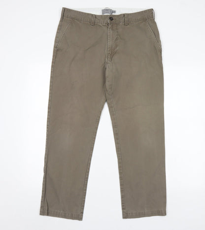 Womens UK Size 34 in M&S Regular Fit  Brown Trousers