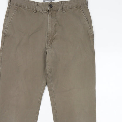 Womens UK Size 34 in M&S Regular Fit  Brown Trousers