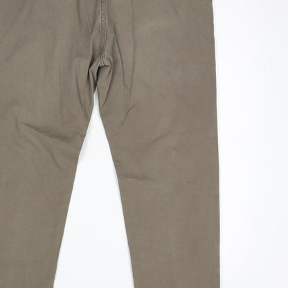 Womens UK Size 34 in M&S Regular Fit  Brown Trousers