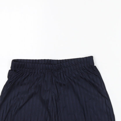 Lily & Dan Boys Blue Striped  Sweat Shorts Size 11 Years - Back To School