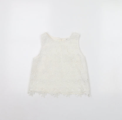 H&M Girls White   Basic Tank Size 9 Years