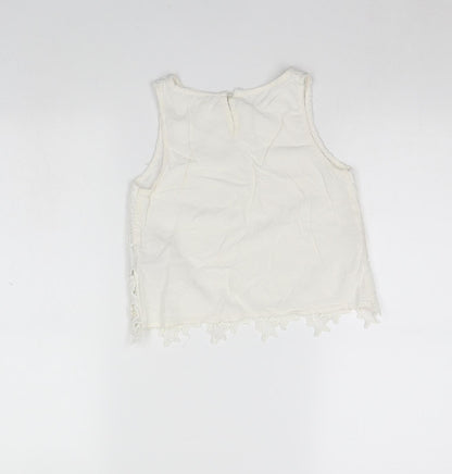 H&M Girls White   Basic Tank Size 9 Years