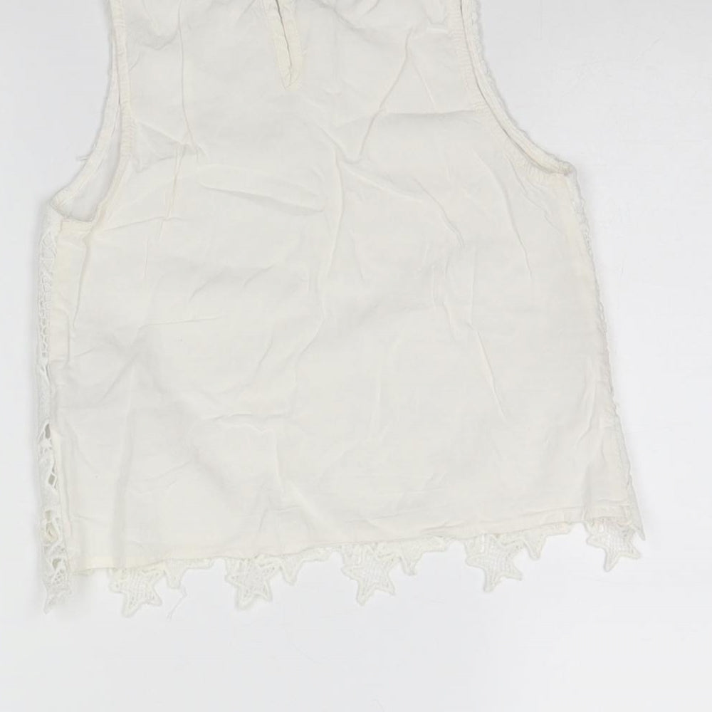 H&M Girls White   Basic Tank Size 9 Years
