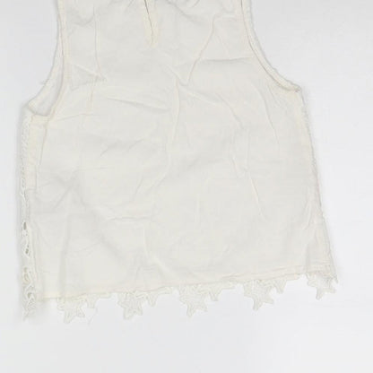H&M Girls White   Basic Tank Size 9 Years