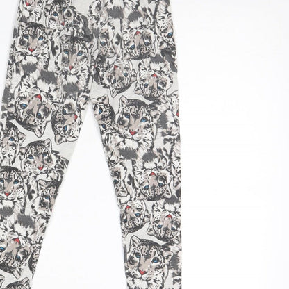 Bpc Girls Grey Animal Print  Capri Trousers Size 8 Years - CUB