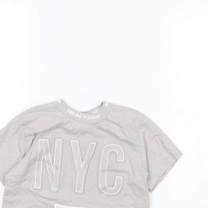 Primark Boys Grey   Basic T-Shirt Size 7 Years  - nyc