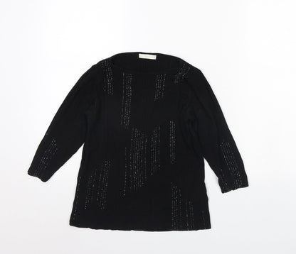 Womens UK Size 14 m&s Black Basic Blouse
