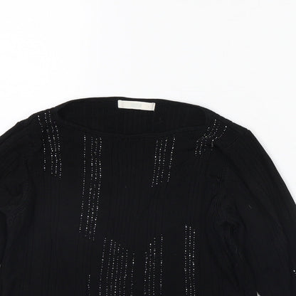 Womens UK Size 14 m&s Black Basic Blouse