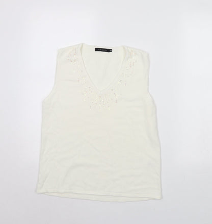 Alibi  Womens Ivory   Pullover Jumper Size 10