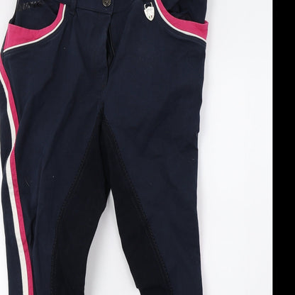 Womens UK Size 34 Preworn Regular Fit  Blue Trousers