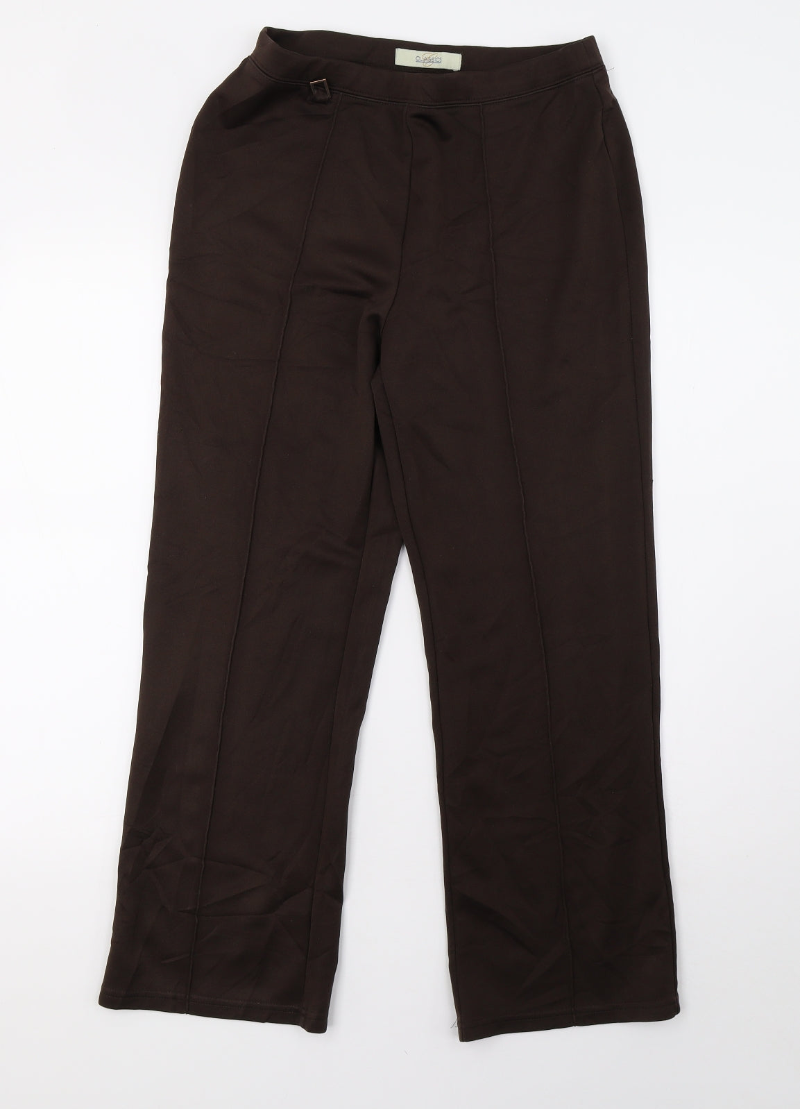 Womens UK Size 10 Classics Regular Fit  Brown Trousers