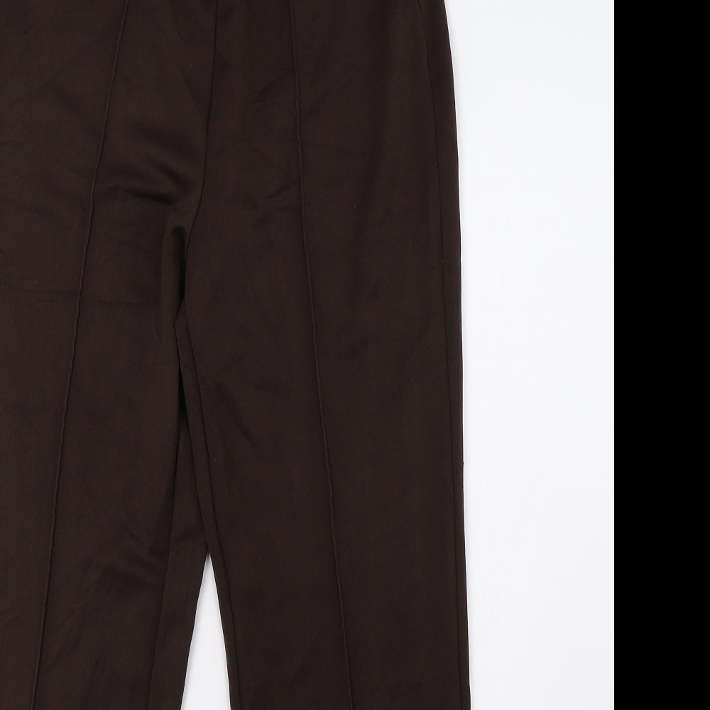 Womens UK Size 10 Classics Regular Fit  Brown Trousers
