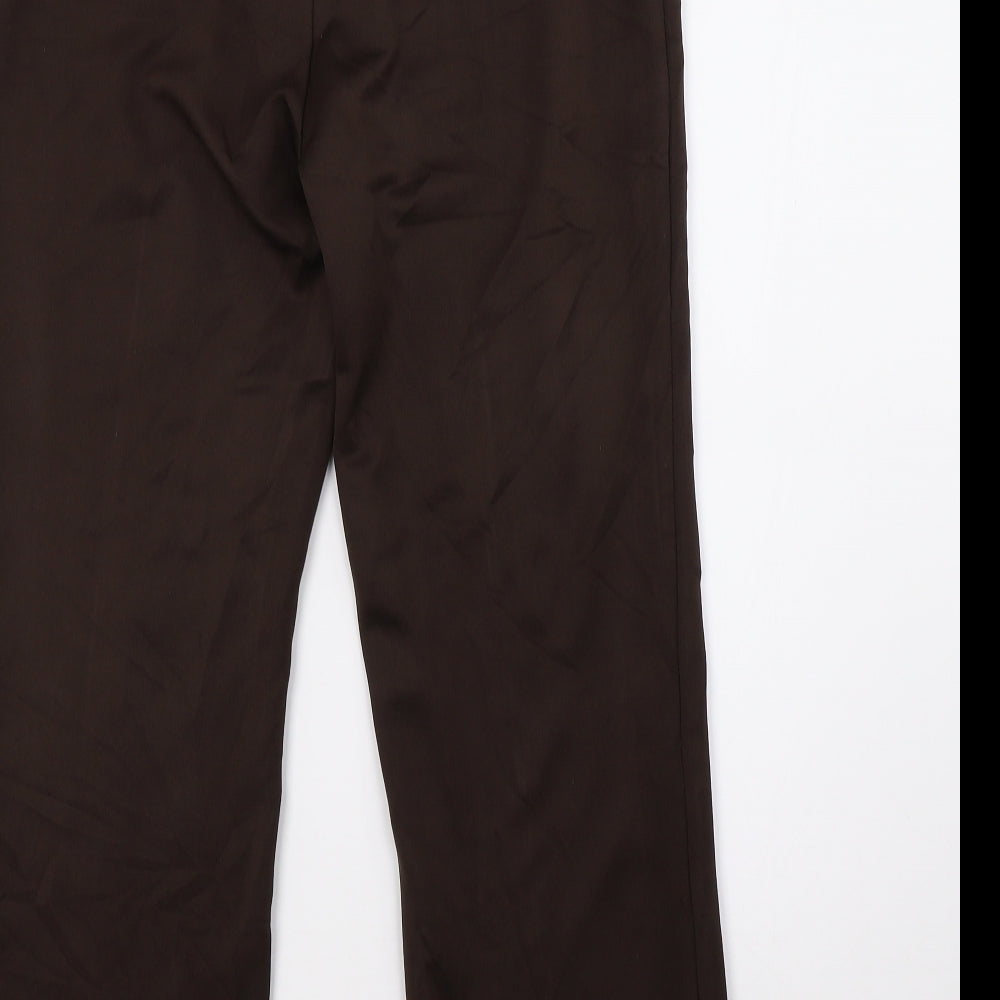 Womens UK Size 10 Classics Regular Fit  Brown Trousers
