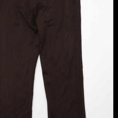 Womens UK Size 10 Classics Regular Fit  Brown Trousers