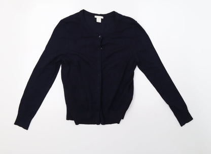 H&M Womens Blue  Knit Cardigan Jumper Size M