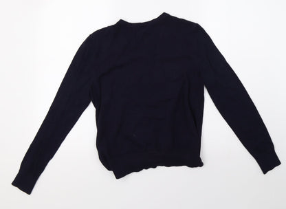 H&M Womens Blue  Knit Cardigan Jumper Size M